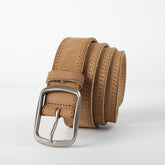 Distressed Soft Cowhide Men's Belt Leather Retro